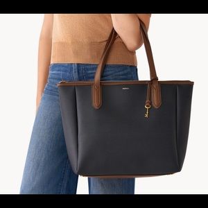 Fossil Sydney Tote (Black/Brown)